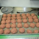 Turkey meatballs all prepped and ready to cook